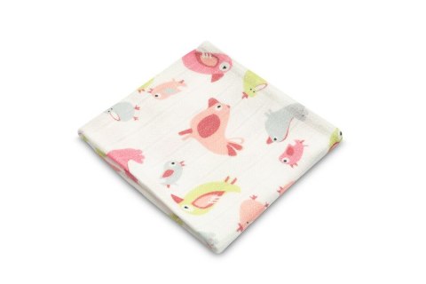 PIELUCHA BAMBUS PTAKI RÓŻOWE 75x75 PIELUCHA BAMBUS PTAKI RÓŻOWE 75x75