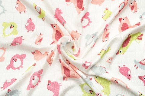 PIELUCHA BAMBUS PTAKI RÓŻOWE 75x75 PIELUCHA BAMBUS PTAKI RÓŻOWE 75x75