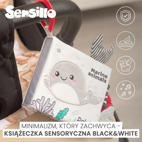 BLACK&WHITE KSIĄŻECZKA MATERIAŁOWA DELFIN BLACK&WHITE KSIĄŻECZKA MATERIAŁOWA DELFIN