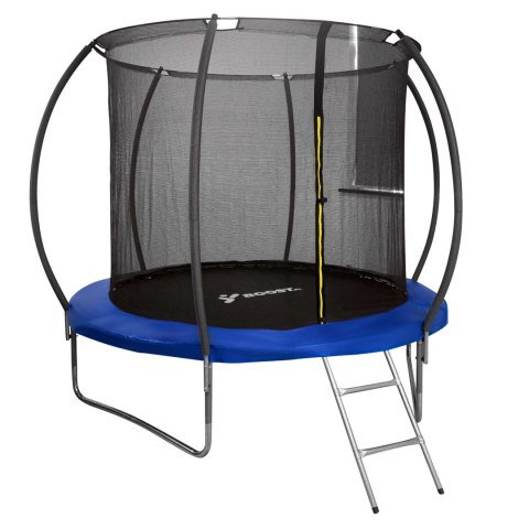 Trampolina z siatką i drabinką HENZEN 244 cm niebieska FT 8 Trampolina z siatką i drabinką HENZEN 244 cm niebieska FT 8