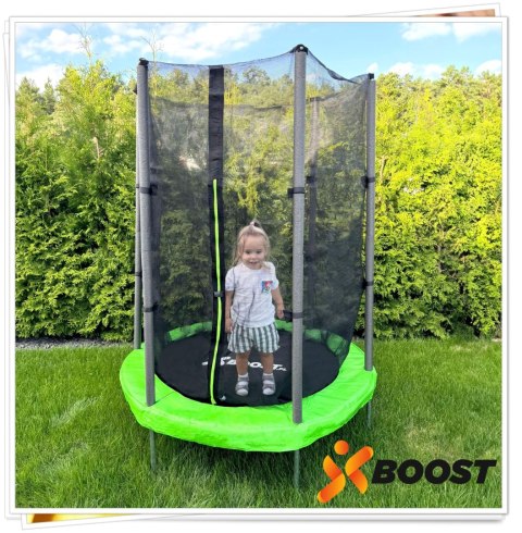 Trampolina z siatką SAUT 140 cm zielona Trampolina z siatką SAUT 140 cm zielona
