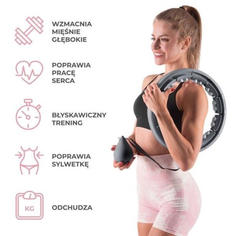 HHW06 HULA HOP BLACK Z WYPUSTKAMI I OBCIĄŻNIKIEM + LICZNIK HMS HHW06 HULA HOP BLACK Z WYPUSTKAMI I OBCIĄŻNIKIEM + LICZNIK HMS