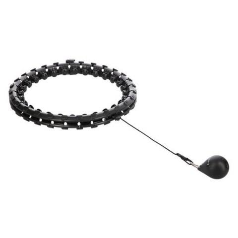 HHW12 PLUS SIZE HULA HOP BLACK Z WYPUSTKAMI I OBCIĄŻNIKIEM HMS HHW12 PLUS SIZE HULA HOP BLACK Z WYPUSTKAMI I OBCIĄŻNIKIEM HMS