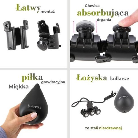 HHW12 PLUS SIZE HULA HOP BLACK Z WYPUSTKAMI I OBCIĄŻNIKIEM HMS HHW12 PLUS SIZE HULA HOP BLACK Z WYPUSTKAMI I OBCIĄŻNIKIEM HMS