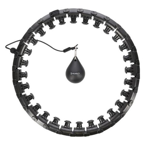 HHW12 PLUS SIZE HULA HOP BLACK Z WYPUSTKAMI I OBCIĄŻNIKIEM HMS HHW12 PLUS SIZE HULA HOP BLACK Z WYPUSTKAMI I OBCIĄŻNIKIEM HMS