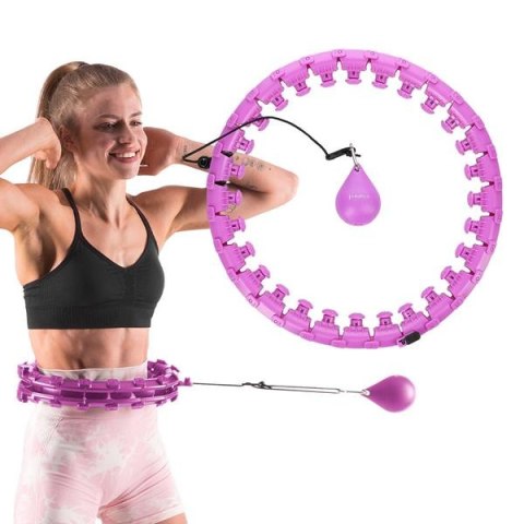 HHW12 PLUS SIZE HULA HOP VIOLET Z WYPUSTKAMI I OBCIĄŻNIKIEM HMS HHW12 PLUS SIZE HULA HOP VIOLET Z WYPUSTKAMI I OBCIĄŻNIKIEM HMS