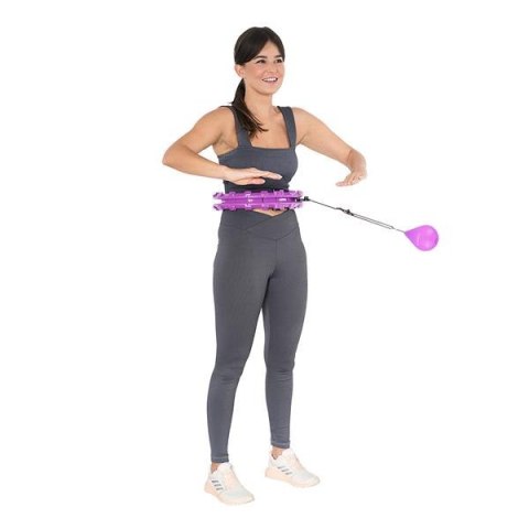 HHW12 PLUS SIZE HULA HOP VIOLET Z WYPUSTKAMI I OBCIĄŻNIKIEM HMS HHW12 PLUS SIZE HULA HOP VIOLET Z WYPUSTKAMI I OBCIĄŻNIKIEM HMS
