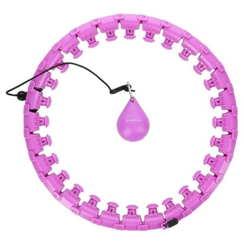 HHW12 PLUS SIZE HULA HOP VIOLET Z WYPUSTKAMI I OBCIĄŻNIKIEM HMS HHW12 PLUS SIZE HULA HOP VIOLET Z WYPUSTKAMI I OBCIĄŻNIKIEM HMS