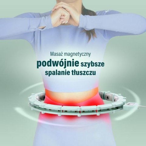 HHM14 HULA HOP GREEN Z MAGNESAMI I OBCIĄŻNIKIEM + LICZNIK HMS HHM14 HULA HOP GREEN Z MAGNESAMI I OBCIĄŻNIKIEM + LICZNIK HMS