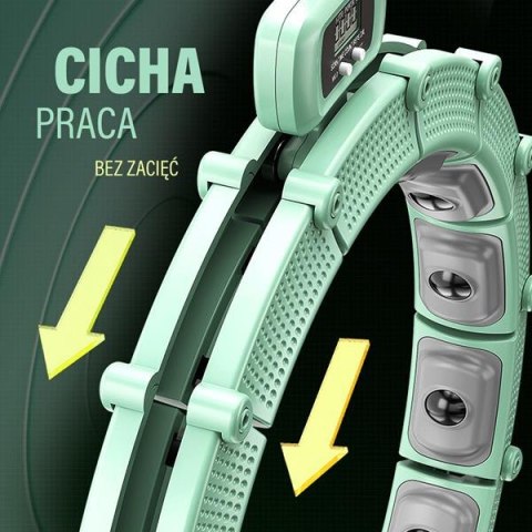 HHM14 HULA HOP GREEN Z MAGNESAMI I OBCIĄŻNIKIEM + LICZNIK HMS HHM14 HULA HOP GREEN Z MAGNESAMI I OBCIĄŻNIKIEM + LICZNIK HMS