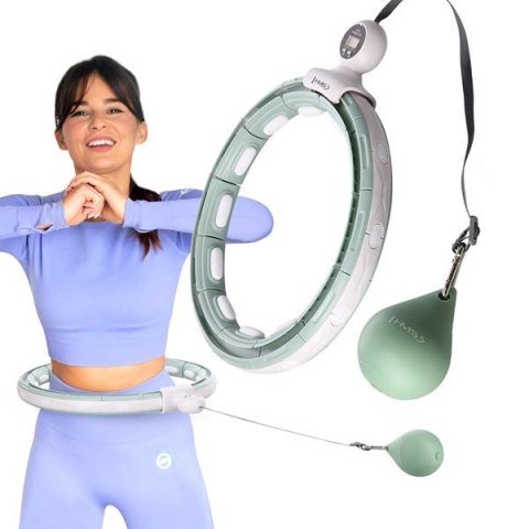 HHM15 HULA HOP GREEN Z MAGNESEM I OBCIĄŻNIKIEM + LICZNIK HMS HHM15 HULA HOP GREEN Z MAGNESEM I OBCIĄŻNIKIEM + LICZNIK HMS