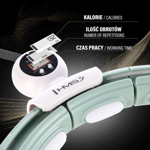HHM15 HULA HOP GREEN Z MAGNESEM I OBCIĄŻNIKIEM + LICZNIK HMS HHM15 HULA HOP GREEN Z MAGNESEM I OBCIĄŻNIKIEM + LICZNIK HMS