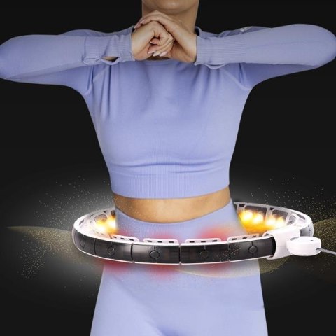 HHM16 HULA HOP WHITE Z MAGNESAMI I OBCIĄŻNIKIEM + LICZNIK HMS HHM16 HULA HOP WHITE Z MAGNESAMI I OBCIĄŻNIKIEM + LICZNIK HMS