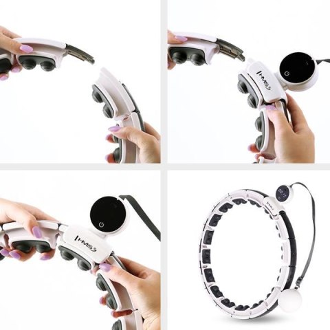 HHM16 HULA HOP WHITE Z MAGNESAMI I OBCIĄŻNIKIEM + LICZNIK HMS HHM16 HULA HOP WHITE Z MAGNESAMI I OBCIĄŻNIKIEM + LICZNIK HMS