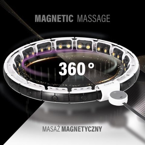 HHM16 HULA HOP WHITE Z MAGNESAMI I OBCIĄŻNIKIEM + LICZNIK HMS HHM16 HULA HOP WHITE Z MAGNESAMI I OBCIĄŻNIKIEM + LICZNIK HMS