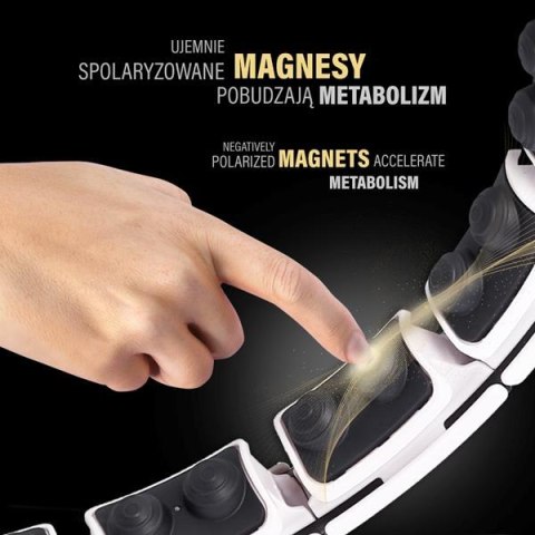 HHM16 HULA HOP WHITE Z MAGNESAMI I OBCIĄŻNIKIEM + LICZNIK HMS HHM16 HULA HOP WHITE Z MAGNESAMI I OBCIĄŻNIKIEM + LICZNIK HMS