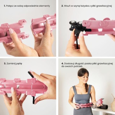HHW01 HULA HOP PINK Z WYPUSTKAMI I OBCIĄŻNIKIEM HMS HHW01 HULA HOP PINK Z WYPUSTKAMI I OBCIĄŻNIKIEM HMS