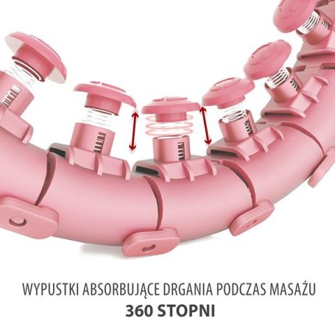 HHW01 HULA HOP PINK Z WYPUSTKAMI I OBCIĄŻNIKIEM HMS HHW01 HULA HOP PINK Z WYPUSTKAMI I OBCIĄŻNIKIEM HMS