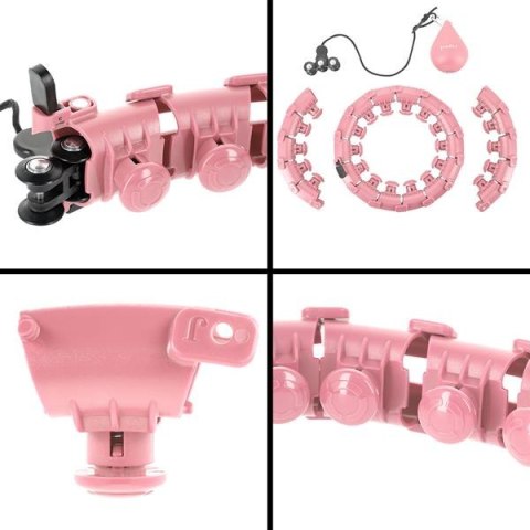 HHW01 HULA HOP PINK Z WYPUSTKAMI I OBCIĄŻNIKIEM HMS HHW01 HULA HOP PINK Z WYPUSTKAMI I OBCIĄŻNIKIEM HMS