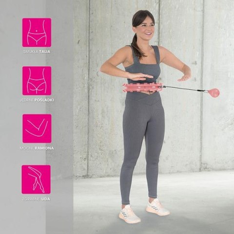 HHW01 HULA HOP PINK Z WYPUSTKAMI I OBCIĄŻNIKIEM HMS HHW01 HULA HOP PINK Z WYPUSTKAMI I OBCIĄŻNIKIEM HMS