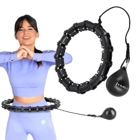 HHW02 HULA HOP BLACK Z WYPUSTKAMI I OBCIĄŻNIKIEM HMS HHW02 HULA HOP BLACK Z WYPUSTKAMI I OBCIĄŻNIKIEM HMS