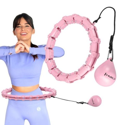 HHW02 HULA HOP LIGHT PINK Z WYPUSTKAMI I OBCIĄŻNIKIEM HMS HHW02 HULA HOP LIGHT PINK Z WYPUSTKAMI I OBCIĄŻNIKIEM HMS