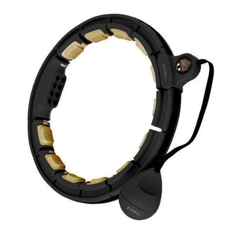 HHM13 HULA HOP BLACK/GOLD Z MAGNESAMI I OBCIĄŻNIKIEM + LICZNIK HMS HHM13 HULA HOP BLACK/GOLD Z MAGNESAMI I OBCIĄŻNIKIEM + LICZNIK HMS