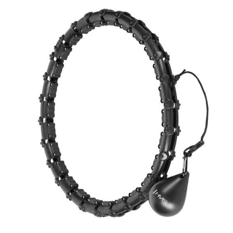 HHW11 PLUS SIZE HULA HOP BLACK Z WYPUSTKAMI I OBCIĄŻNIKIEM HMS HHW11 PLUS SIZE HULA HOP BLACK Z WYPUSTKAMI I OBCIĄŻNIKIEM HMS