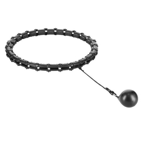 HHW11 PLUS SIZE HULA HOP BLACK Z WYPUSTKAMI I OBCIĄŻNIKIEM HMS HHW11 PLUS SIZE HULA HOP BLACK Z WYPUSTKAMI I OBCIĄŻNIKIEM HMS