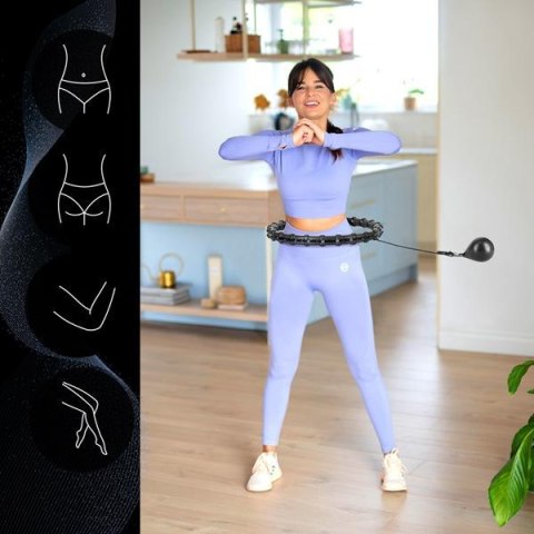 HHW11 PLUS SIZE HULA HOP BLACK Z WYPUSTKAMI I OBCIĄŻNIKIEM HMS HHW11 PLUS SIZE HULA HOP BLACK Z WYPUSTKAMI I OBCIĄŻNIKIEM HMS
