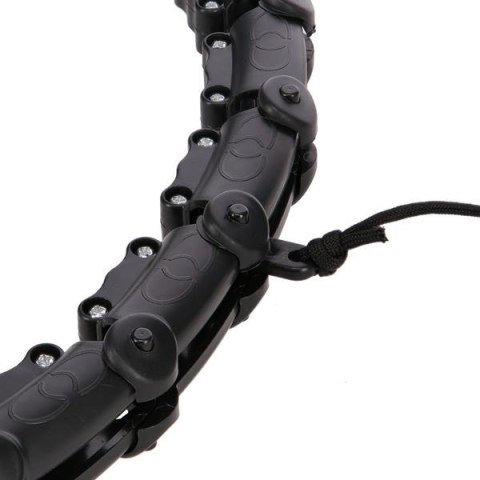 HHW11 PLUS SIZE HULA HOP BLACK Z WYPUSTKAMI I OBCIĄŻNIKIEM HMS HHW11 PLUS SIZE HULA HOP BLACK Z WYPUSTKAMI I OBCIĄŻNIKIEM HMS