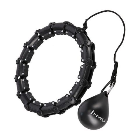 HHW11 PLUS SIZE HULA HOP BLACK Z WYPUSTKAMI I OBCIĄŻNIKIEM HMS HHW11 PLUS SIZE HULA HOP BLACK Z WYPUSTKAMI I OBCIĄŻNIKIEM HMS