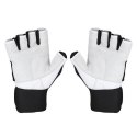 RST04 WHITE-BLACK ROZM. M RĘKAWICE NA SIŁOWNIĘ HMS