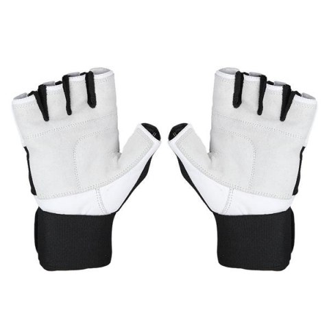 RST04 WHITE-BLACK ROZM. M RĘKAWICE NA SIŁOWNIĘ HMS RST04 WHITE-BLACK ROZM. M RĘKAWICE NA SIŁOWNIĘ HMS