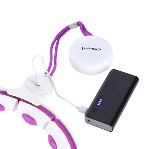 HHM17 HULA HOP WHITE/VIOLET Z MAGNESAMI I OBCIĄŻNIKIEM + LICZNIK HMS HHM17 HULA HOP WHITE/VIOLET Z MAGNESAMI I OBCIĄŻNIKIEM + LICZNIK HMS