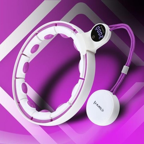 HHM17 HULA HOP WHITE/VIOLET Z MAGNESAMI I OBCIĄŻNIKIEM + LICZNIK HMS HHM17 HULA HOP WHITE/VIOLET Z MAGNESAMI I OBCIĄŻNIKIEM + LICZNIK HMS