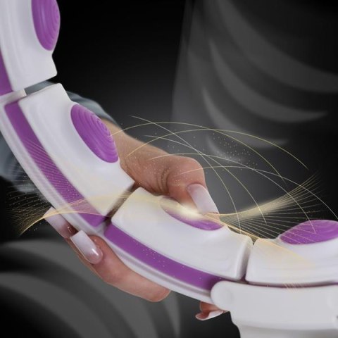 HHM17 HULA HOP WHITE/VIOLET Z MAGNESAMI I OBCIĄŻNIKIEM + LICZNIK HMS HHM17 HULA HOP WHITE/VIOLET Z MAGNESAMI I OBCIĄŻNIKIEM + LICZNIK HMS