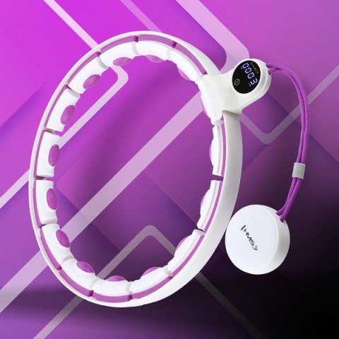 HHM17 HULA HOP WHITE/VIOLET Z MAGNESAMI I OBCIĄŻNIKIEM + LICZNIK HMS HHM17 HULA HOP WHITE/VIOLET Z MAGNESAMI I OBCIĄŻNIKIEM + LICZNIK HMS