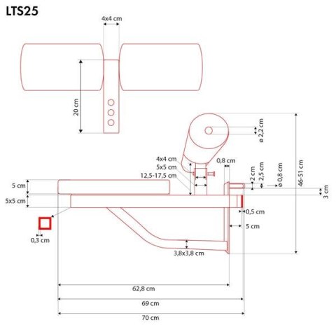 LTS25 SIEDZISKO TRENINGOWE Z BLOKADĄ NA UDA LAT SEAT HMS LTS25 SIEDZISKO TRENINGOWE Z BLOKADĄ NA UDA LAT SEAT HMS