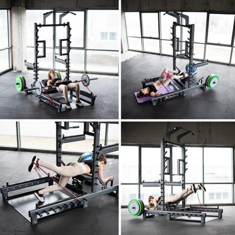SMP01 STOJAK MULTIFUNKCYJNY Z PLATFORMĄ DO PODNOSZENIA CIĘŻARÓW I HIP THRUST COMMERCIAL HMS SMP01 STOJAK MULTIFUNKCYJNY Z PLATFORMĄ DO PODNOSZENIA CIĘŻARÓW I HIP THRUST COMMERCIAL HMS