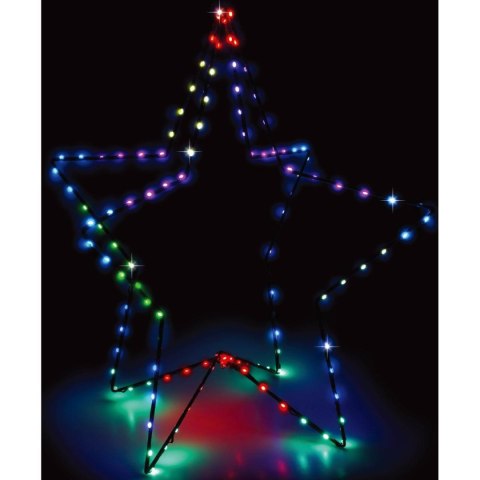 GWIAZDA 3D DEKORACYJNA STOJĄCA 120LED RGB 80CM GWIAZDA 3D DEKORACYJNA STOJĄCA 120LED RGB 80CM
