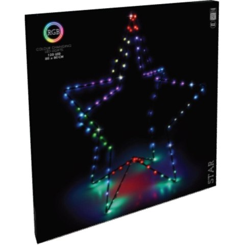 GWIAZDA 3D DEKORACYJNA STOJĄCA 120LED RGB 80CM GWIAZDA 3D DEKORACYJNA STOJĄCA 120LED RGB 80CM
