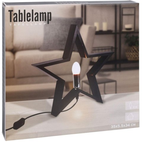 GWIAZDA DEKORACYJNA Z PODŚWIETLENIEM LED 35CM CZARNA GWIAZDA DEKORACYJNA Z PODŚWIETLENIEM LED 35CM CZARNA