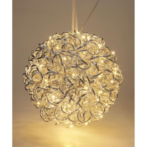 KULA DEKORACYJNA WISZĄCA 30CM SILVER KULA DEKORACYJNA WISZĄCA 30CM SILVER