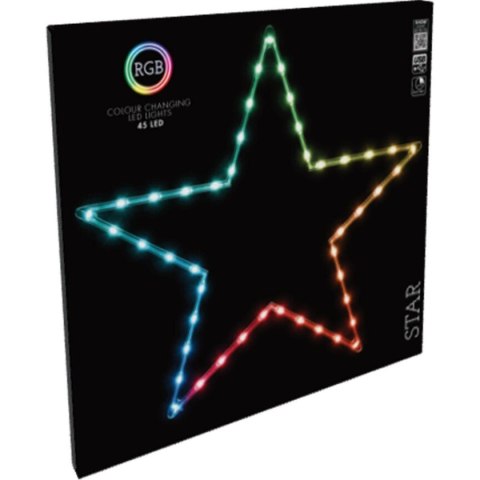 LAMPKA DEKORACYJNA GWIAZDA WISZĄCA 45LED RGB LAMPKA DEKORACYJNA GWIAZDA WISZĄCA 45LED RGB