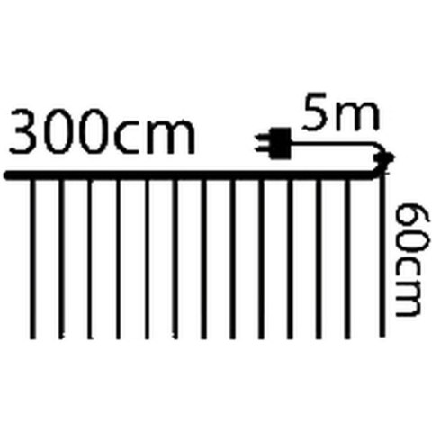 LAMPKI CHOINKOWE KURTYNA ŚWIETLNA ZEW/WEW 120 LED 300X60CM Z PILOTEM CIEPŁY BIAŁY LAMPKI CHOINKOWE KURTYNA ŚWIETLNA ZEW/WEW 120 LED 300X60CM Z PILOTEM CIEPŁY BIAŁY