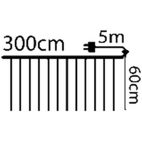 LAMPKI CHOINKOWE KURTYNA ŚWIETLNA ZEW/WEW 120 LED 300X60CM Z PILOTEM CIEPŁY BIAŁY LAMPKI CHOINKOWE KURTYNA ŚWIETLNA ZEW/WEW 120 LED 300X60CM Z PILOTEM CIEPŁY BIAŁY