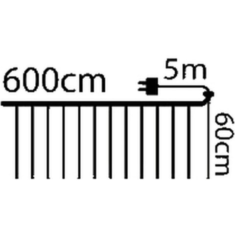 LAMPKI CHOINKOWE KURTYNA ŚWIETLNA ZEW/WEW 240 LED 600X60CM Z PILOTEM CIEPŁY BIAŁY LAMPKI CHOINKOWE KURTYNA ŚWIETLNA ZEW/WEW 240 LED 600X60CM Z PILOTEM CIEPŁY BIAŁY