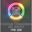 LAMPKI CHOINKOWE ŁAŃCUCH ŚWIETLNY 198 LED RGBW Z PILOTEM