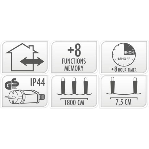 LAMPKI CHOINKOWE ŁAŃCUCH ŚWIETLNY 240 LED TIMER MULTIKOLOR LAMPKI CHOINKOWE ŁAŃCUCH ŚWIETLNY 240 LED TIMER MULTIKOLOR